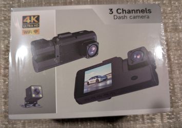 4k Dash Cam 3 Camera New in box