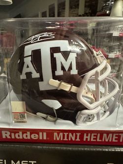 Johnny Manziel Signed Texas A&M Riddell Speed Mini Helmet Beckett