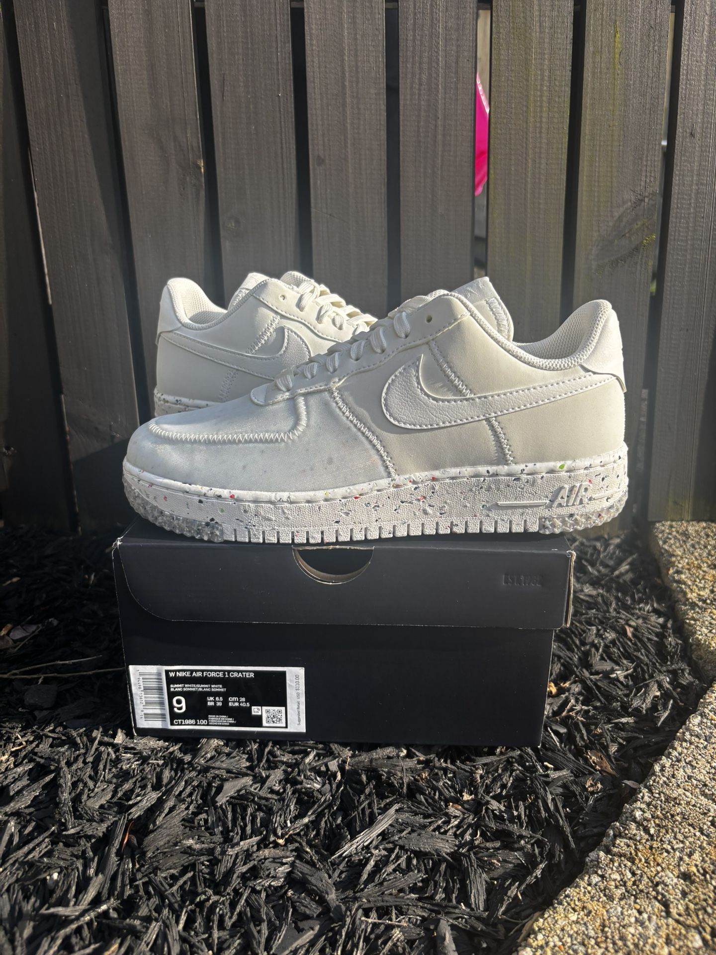 Nike Air Force 1 crater ‘Summit White’ Size 9 Women’s