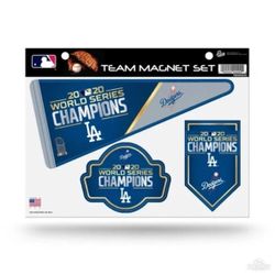 LA Dodgers 2020 WS Champs Team Magnet Set