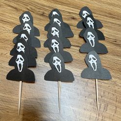 Ghostface Cupcake Toppers