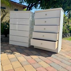 Chest Five Drawer Dresser New White 