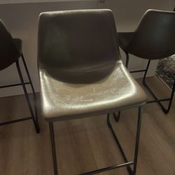 Bar Stool Chairs (4) Faux Leather