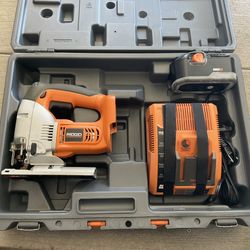Rigid Cordless Jigsaw with Accessories