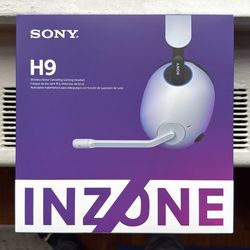 Sony INZONE H9 Gaming Headset, Wireless Noise Canceling Bluetooth Headset With Microphone, 360 Spatial Sound, For PC and PS5 (WH-G900N), White