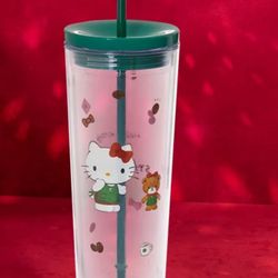 Hello kitty Starbucks  Cold Cup 24 Oz New 