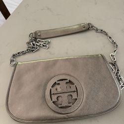 Tory Burch Silver Clutch