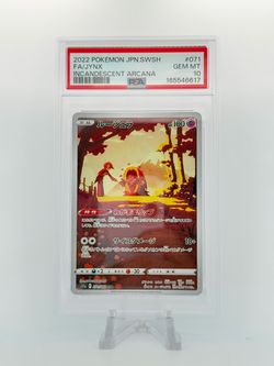 2022 POKEMON JPN SWORD & SHIELD INCANDESCENT ARCANA #071 FULL ART/JYNX PSA 10
