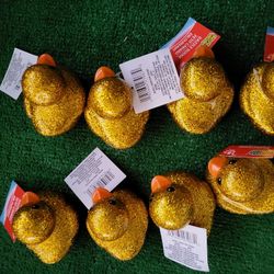 Glitter Dazzle GOLD Rubber Duckie Duck Bath Toys 