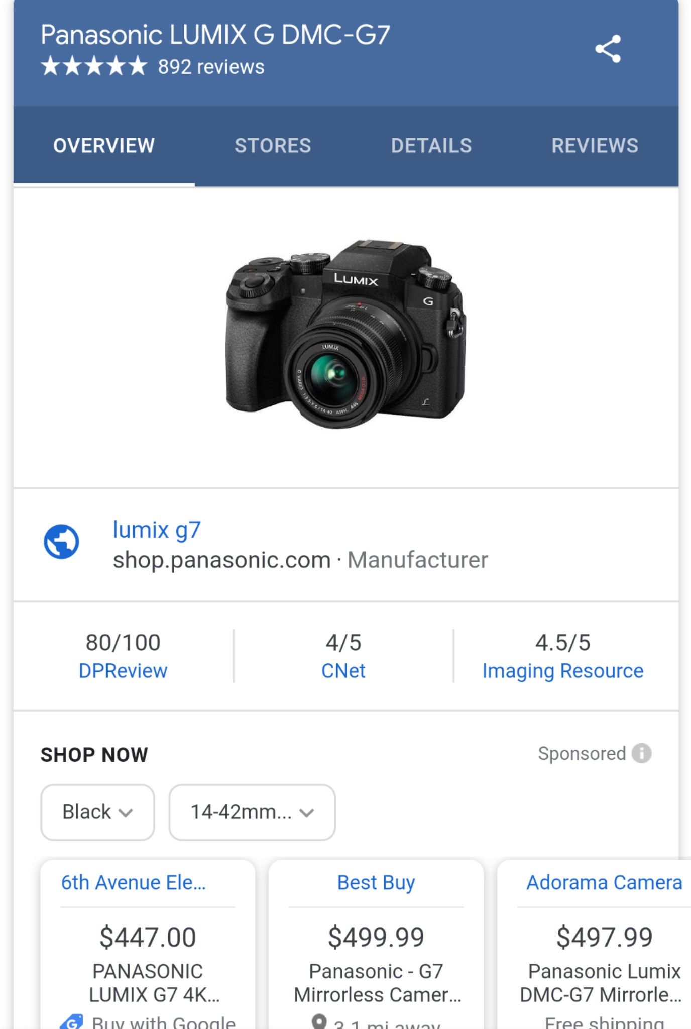 4K DSLR Lumix G7