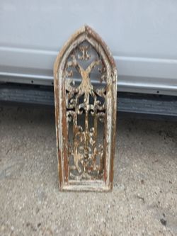 Wood and metal wall decoration