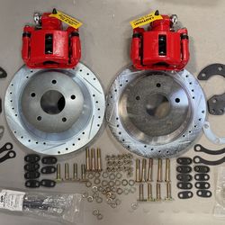 Ford 9” rear disc brake kit big brake 12” rotors 5x4.75 bolt pattern 3/8 mounting flange complete kit