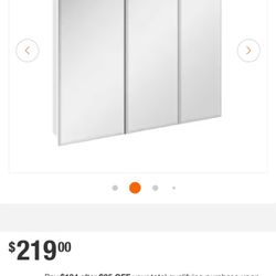 Glacier Bay 36.4 W x 30.2 in. H Rectangular Medicine Cabinet 