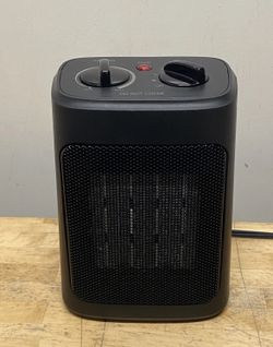 1500W Ceramic Fan-Force Electric Space Heater, Black