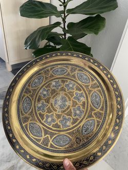 Vintage Copper Handmade Oriental Tray