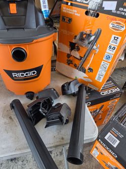 RIDGID 12 Gal. 5.0 Peak HP NXT Shop Vacuum Wet Dry Vac. In Excellent Condition!
