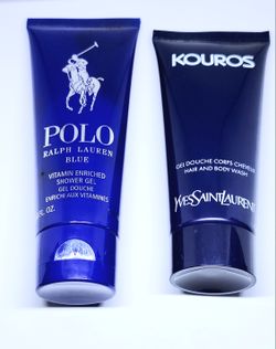Ralph Lauren  Polo Blue & Yves Saint Laurent Kouros Men's Shower Gels