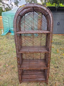 Vintage Wicker Shelf (As Is)