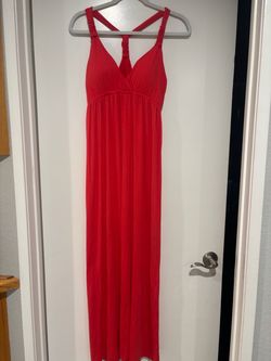NWT Pink.Rose Red Maxi Dress with Strappy Back size medium