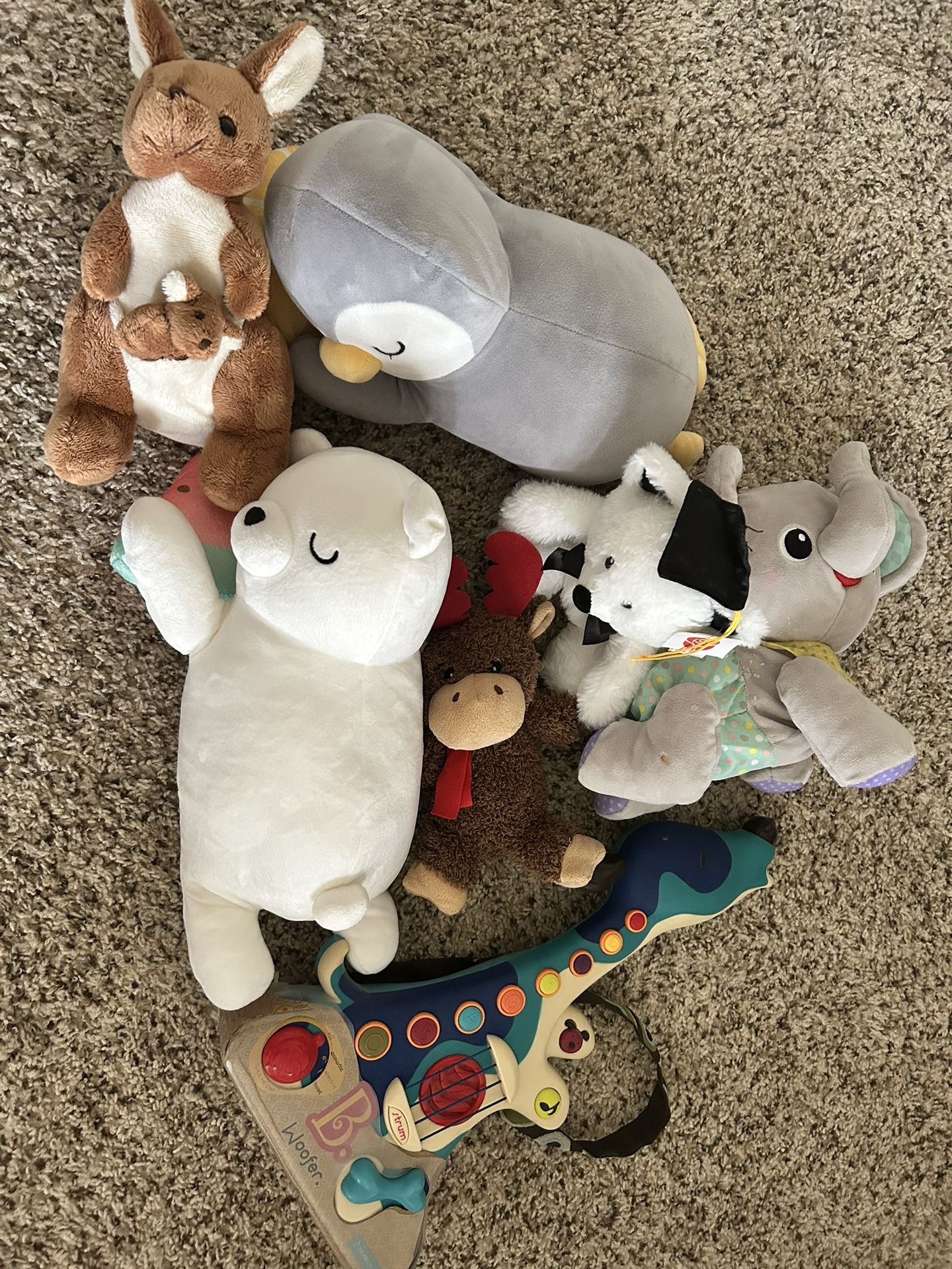 All Together-Plush Toys| | Crawl Elephant|| Woofer Toy Guitar 