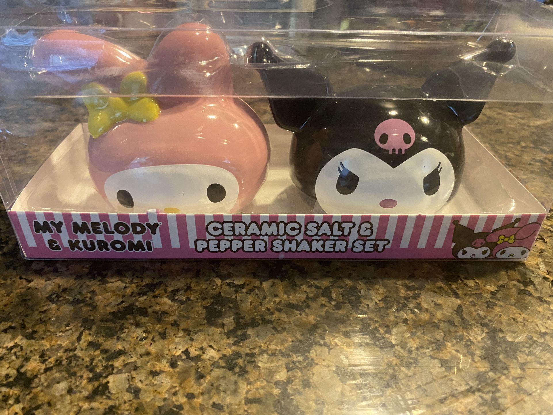 NEW My Melody & Kuromi Ceramic Salt & Pepper Shaker Set