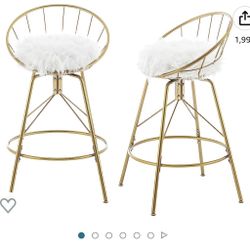 Brand New Gold Bar Stools Set of 4