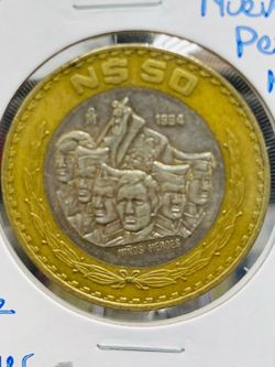 1994 1/2 Oz Silver Nuevos Pesos Mexico .925 Coin