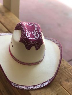 White Straw Cowboy with Feather Accent