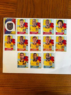 Panini Ecuador 13 Stickers Cards
