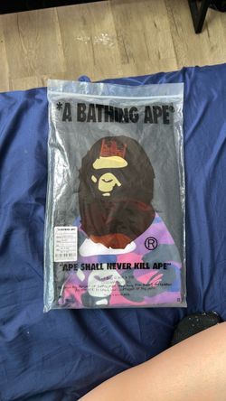 Black and purple Bape shirt (large only)