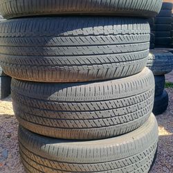 245/60/18 BRIDGESTONE DUELER HL 422 65-75% TREAD SET OF 4 MATCHING TIRES