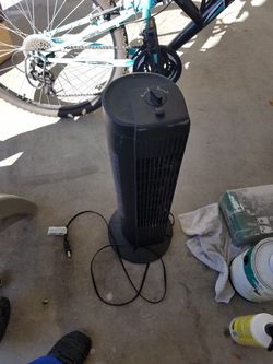 Black rotating fan