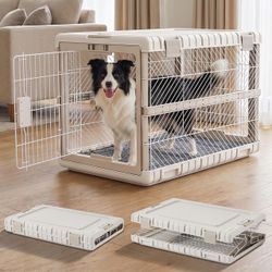 Foldable Dog Crate with Wire Panels
