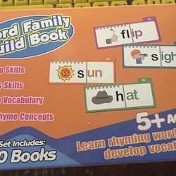 Kids Learning Flip Books Phonics Sight Words, vocabulary development.