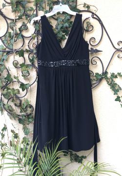 Black formal evening cocktail dress sz 11/12