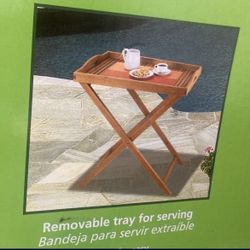 Light Weight Removable Serving Tray Table Or End Table 