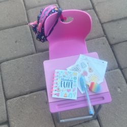Doll School Desk And Supplies
