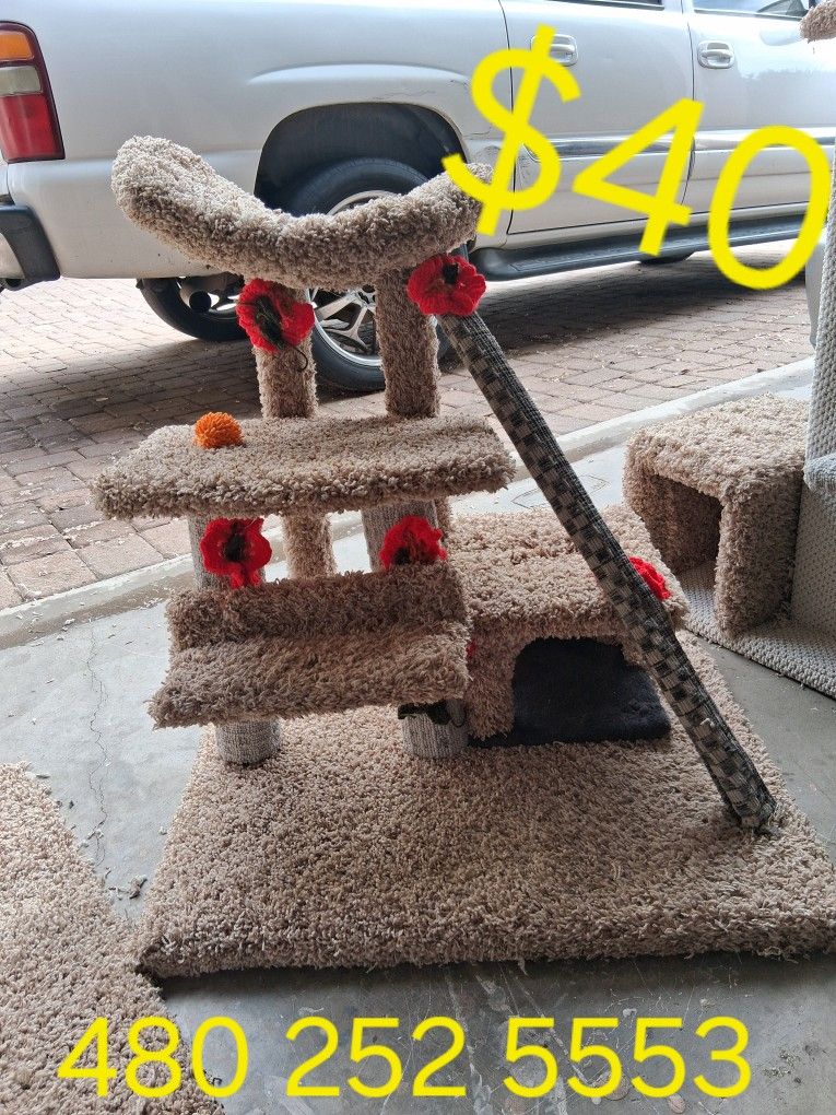 Cat tree. Cat tower. Cat scratcher. Cat bed. Cat condo. Cat post