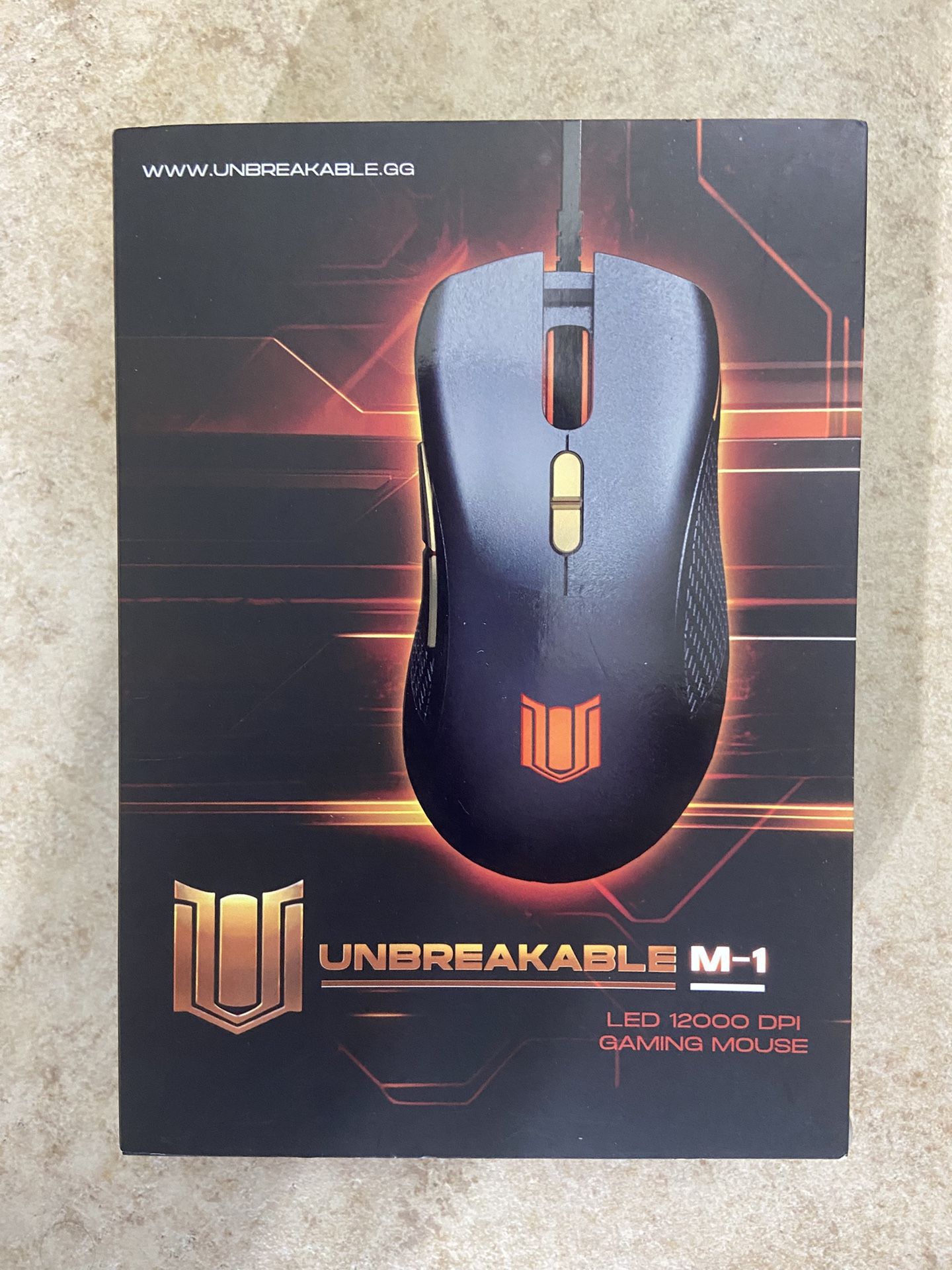 Unbreakable M-1 Wired Gaming Mouse – High-Performance PC Gaming Mouse with 12,000DPI Adjustable Sensor