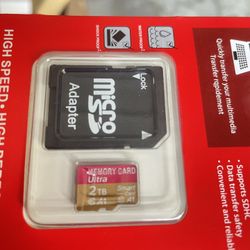 Memory Card 1TB High Speed TF Card 2TBMini Large Capacity Memory Card for Smartphone Tablet Drone Computer Security Camera Dash Cam