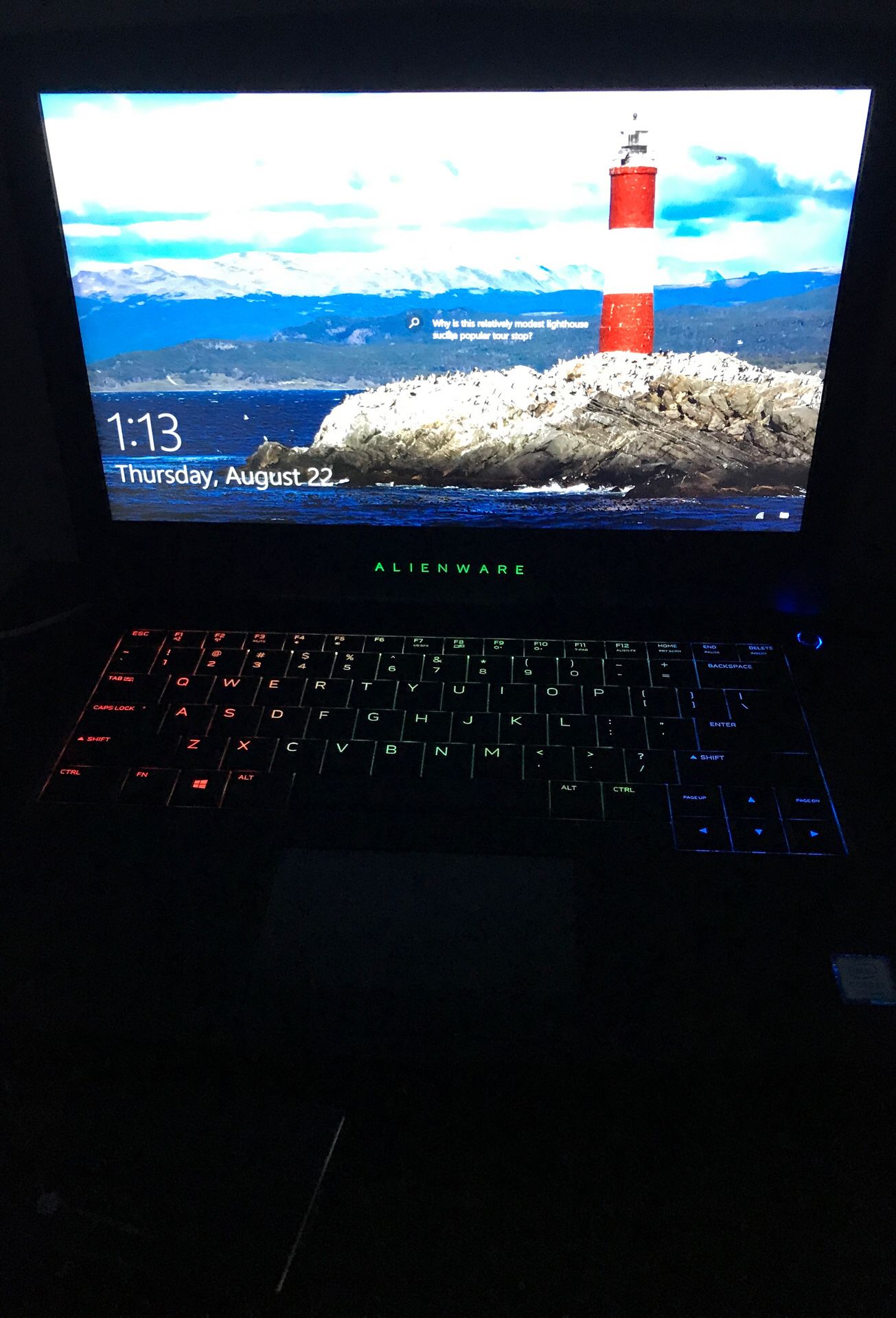 Alienware 13 r3 laptop keyboard and mouse