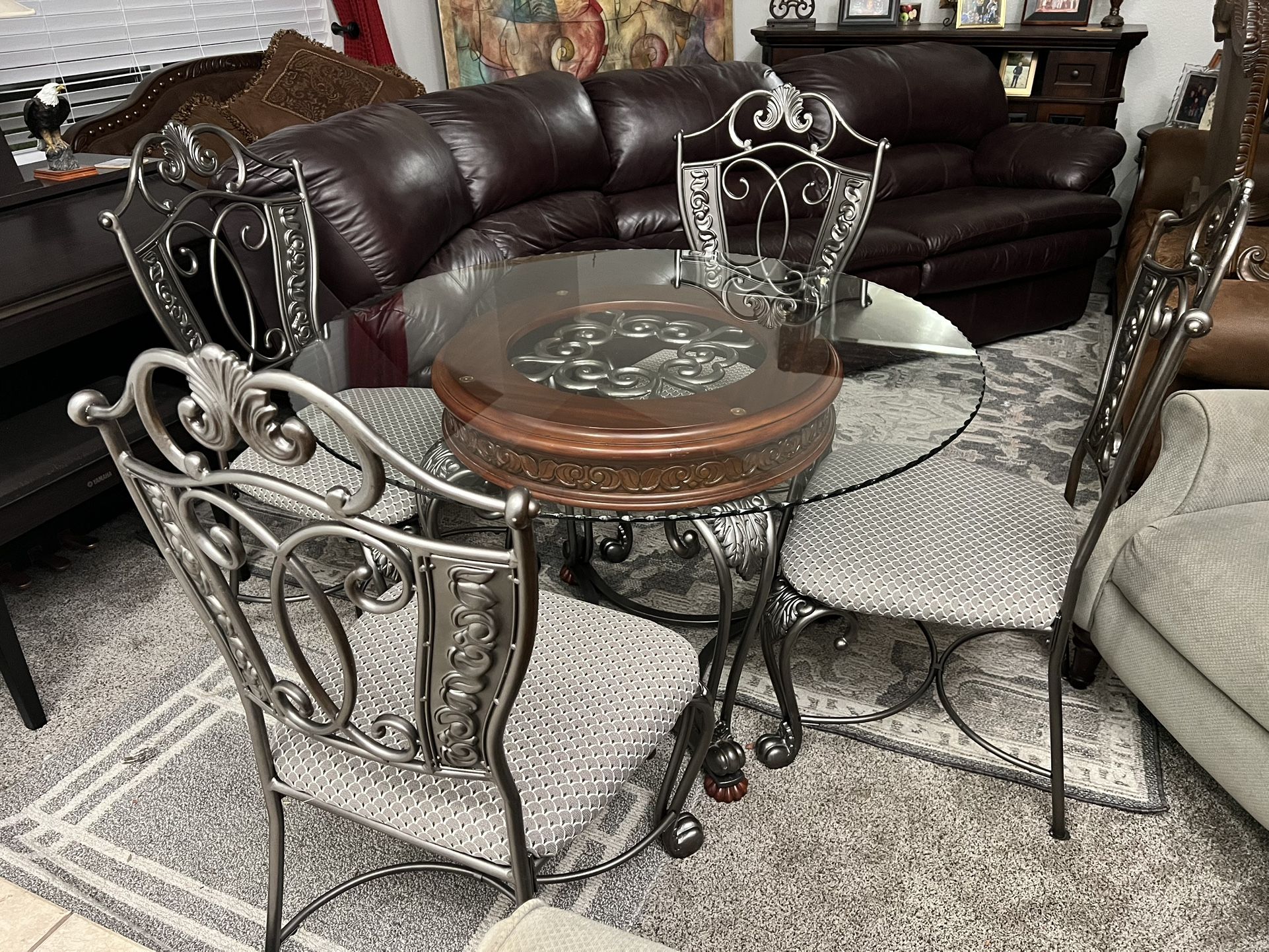 Glass dining Table & 4 Chairs