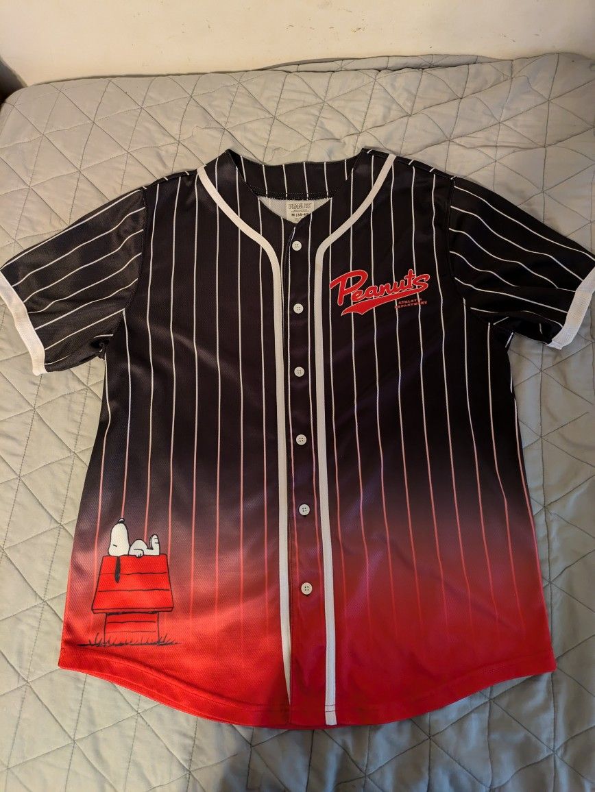 Peanuts Jersey Snoopy Sz Meduim