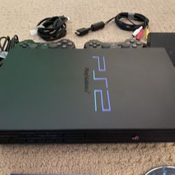 PlayStation 2 With 2 controllers and LAN ethernet adapter  