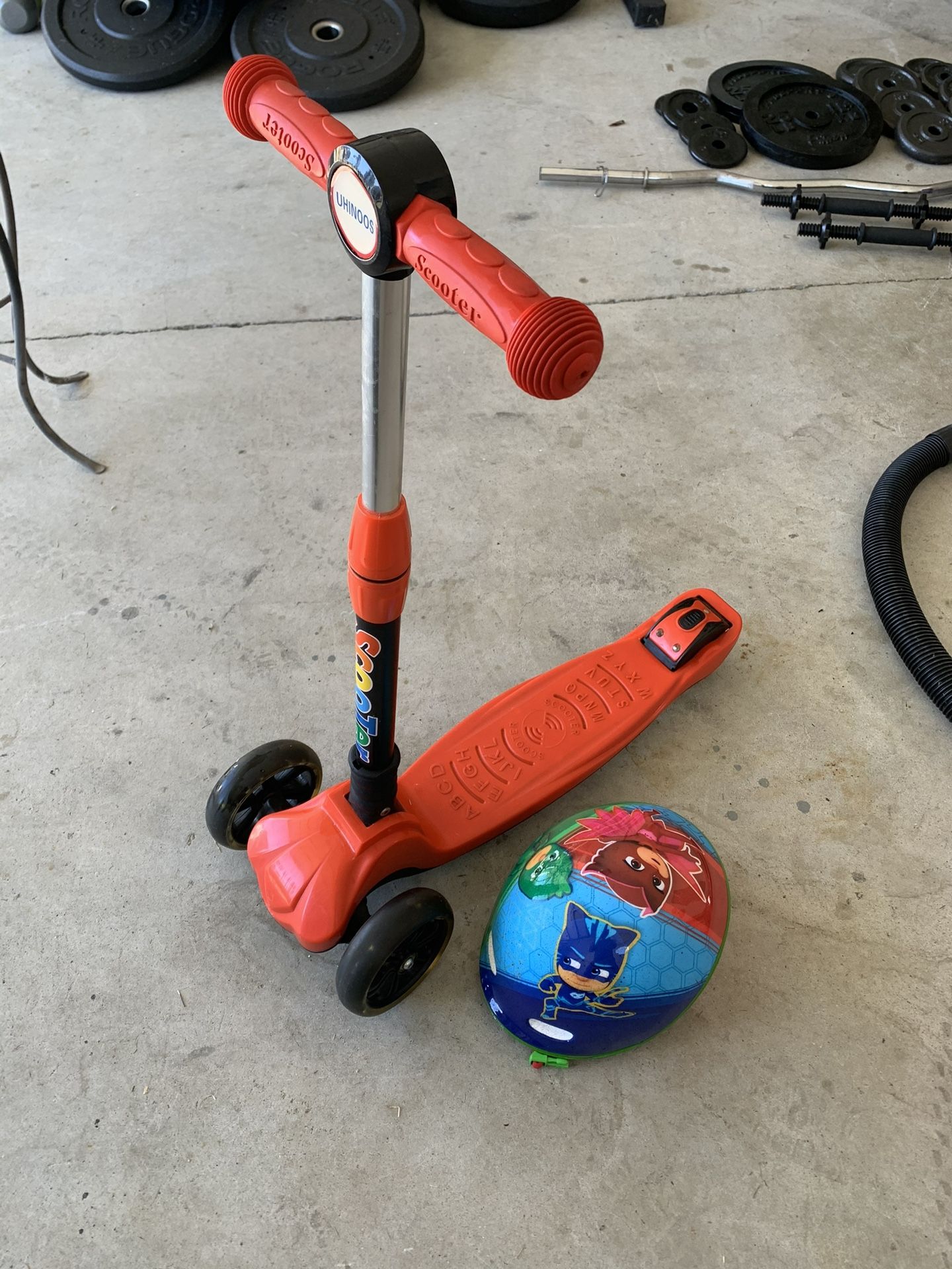 Kids Scooter And Helmet/ nice Condition 