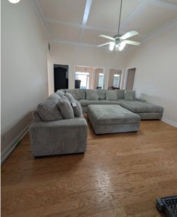 NEW OVERSIZED RIBBED CORDUROY SECTIONAL – $2000 – FREE DELIVERY