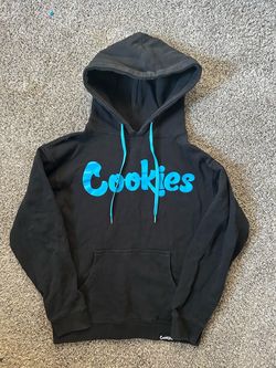 Cookies SF Black / Blue Original Logo Pullover Hoodie Size Small