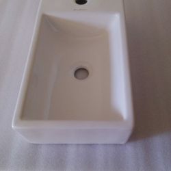 New Swiss Madison Top Mount Bathroom Sink 18.5"X 10.5" Ceramic Vanity Sink Top 