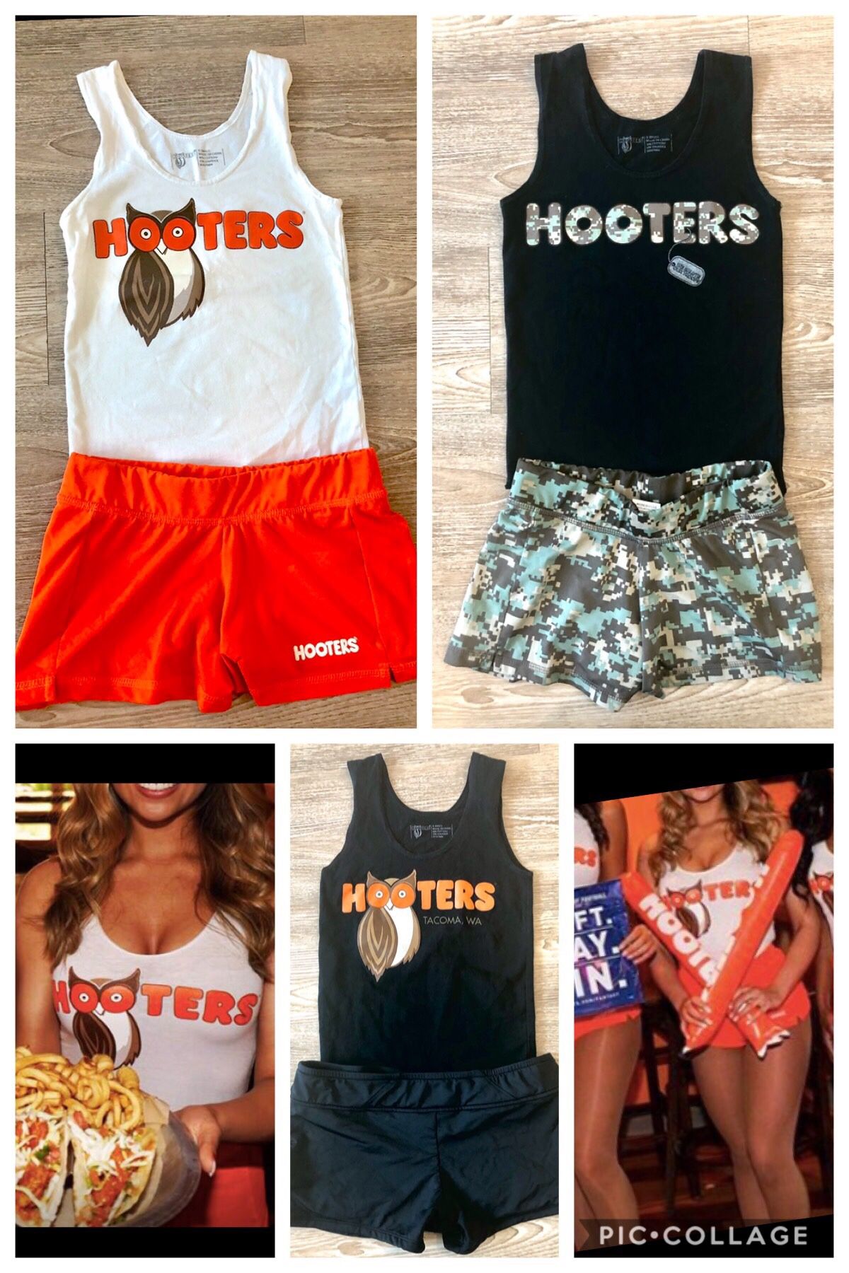 Hooters Uniform Halloween Costume Selection - ONE OF EACH UNIFORM LEFT.