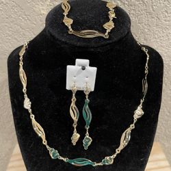 Necklace Bracelet And Earrings 